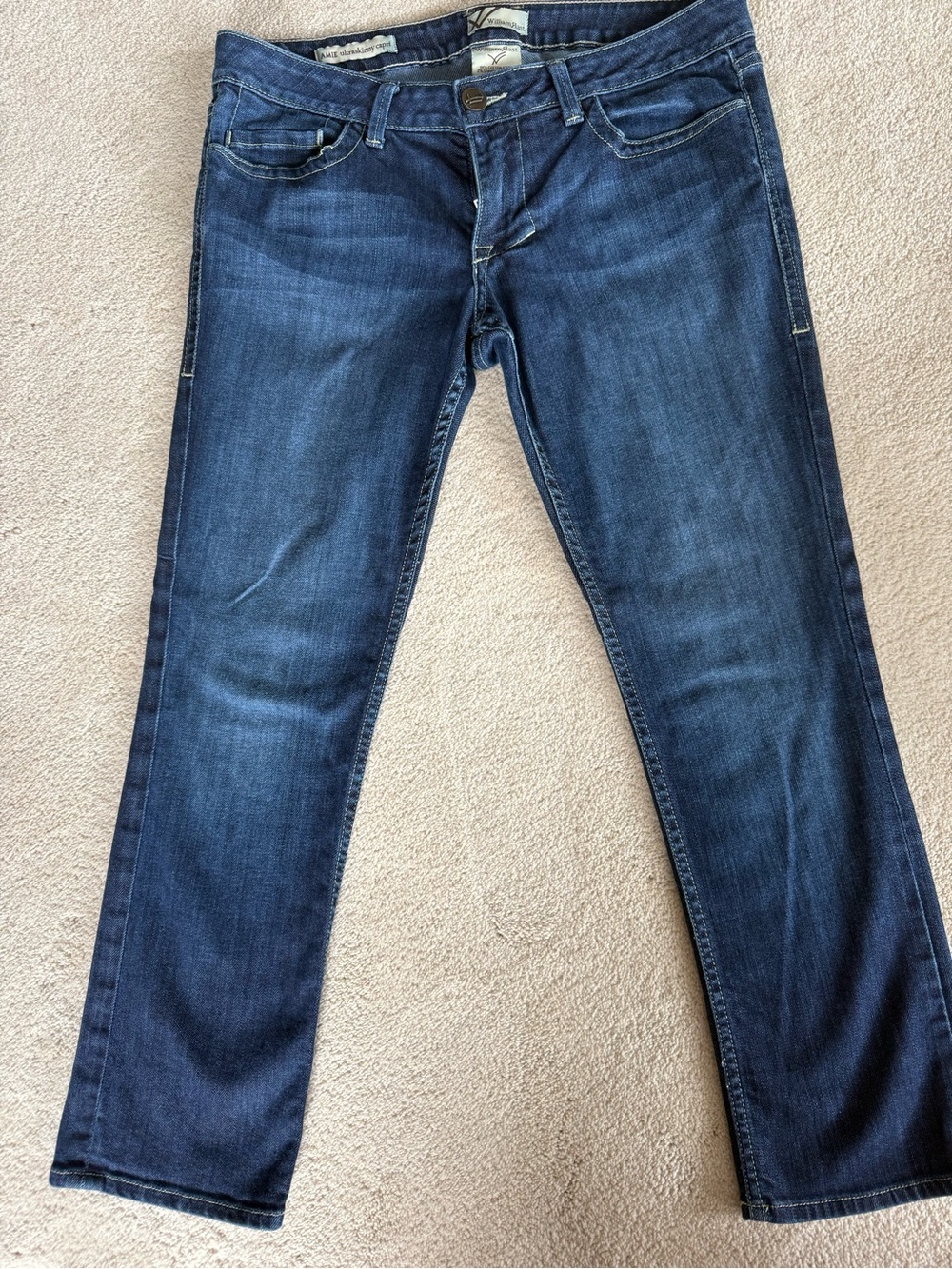 William Rast Amie Ultra Skinny Straight Leg Capri Low Rise Stretch Jeans size 30